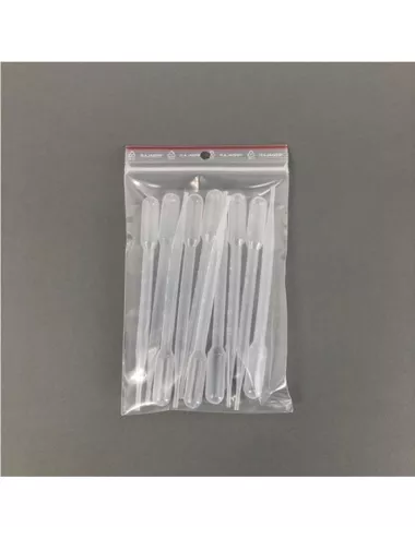 LOT DE 10 PIPETTES A BULBE POLYPROPYLENE 7ML GRADUE 3 ML