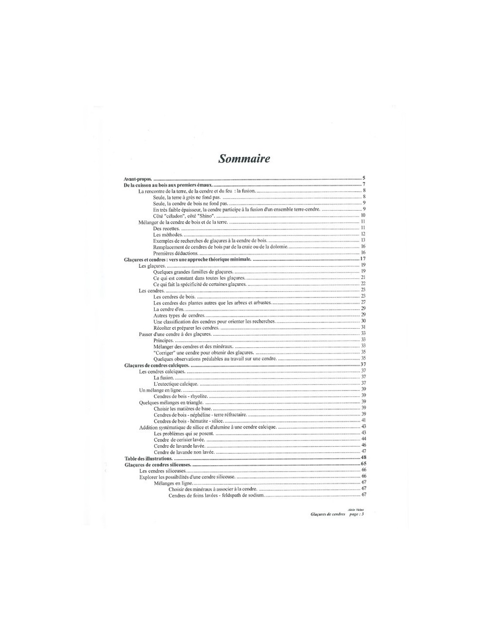 LIVRE CENDRES ET GLAÇURES, MÉTHODE DES MÉLANGES