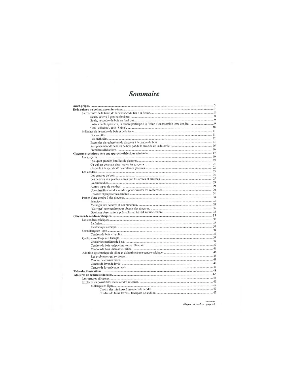 LIVRE CENDRES ET GLAÇURES, MÉTHODE DES MÉLANGES