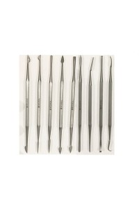 KIT 9 OUTILS INOX DOUBLE 140 MM