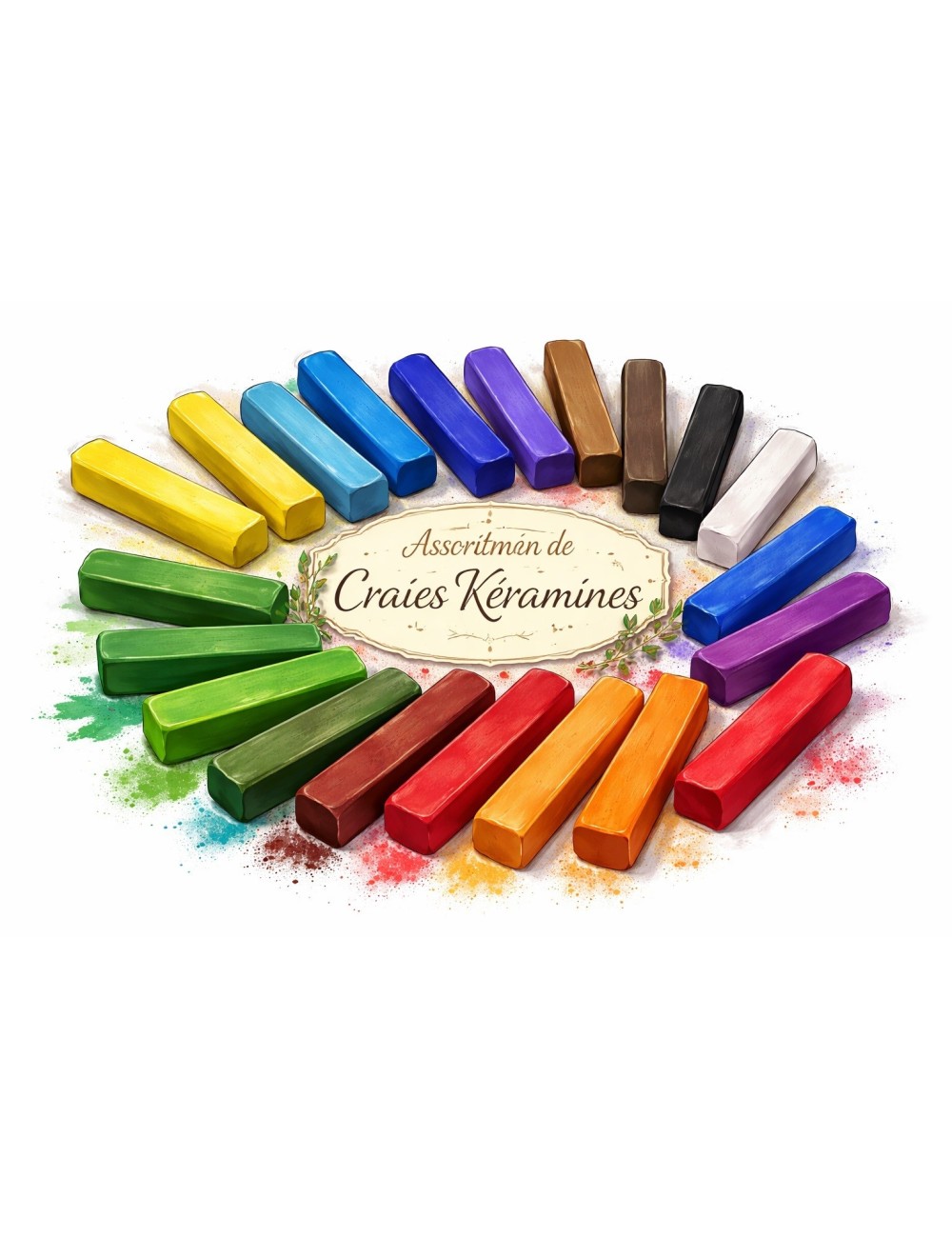 PASTEL KERAMINE BOITE 18 COULEURS