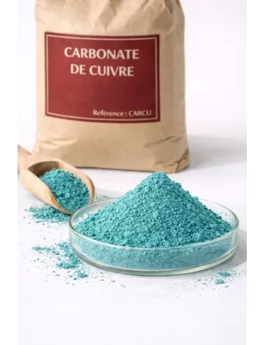 Carbonate de cuivre CARCU – Colorant vert et turquoise pour émaux céramiques