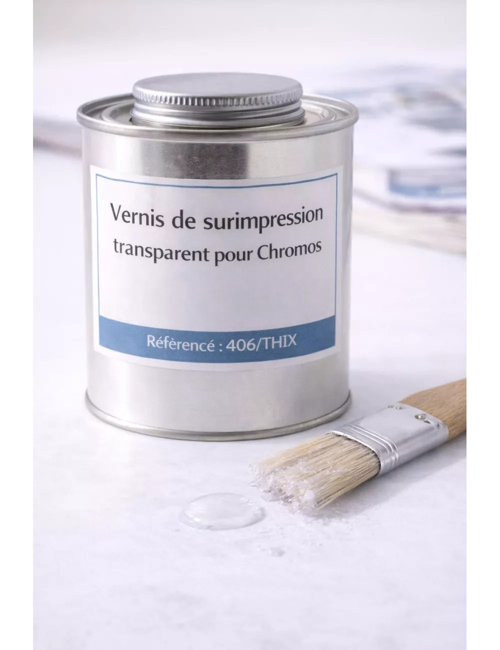 VERNIS DE SURIMPRESSION TRANSPARENT POUR CHROMOS 406/THIX (FIN)