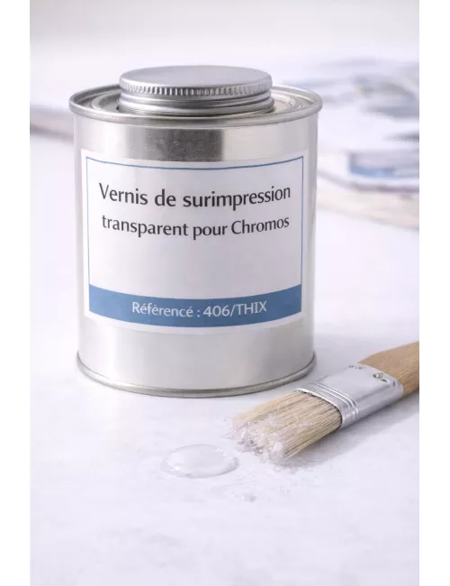 VERNIS DE SURIMPRESSION TRANSPARENT POUR CHROMOS 406/THIX (FIN)