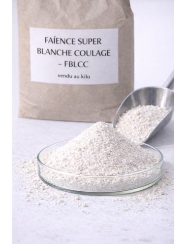 FAÏENCE SUPER BLANCHE COULAGE - FBLCC sac de 25 kg / vendu au kg