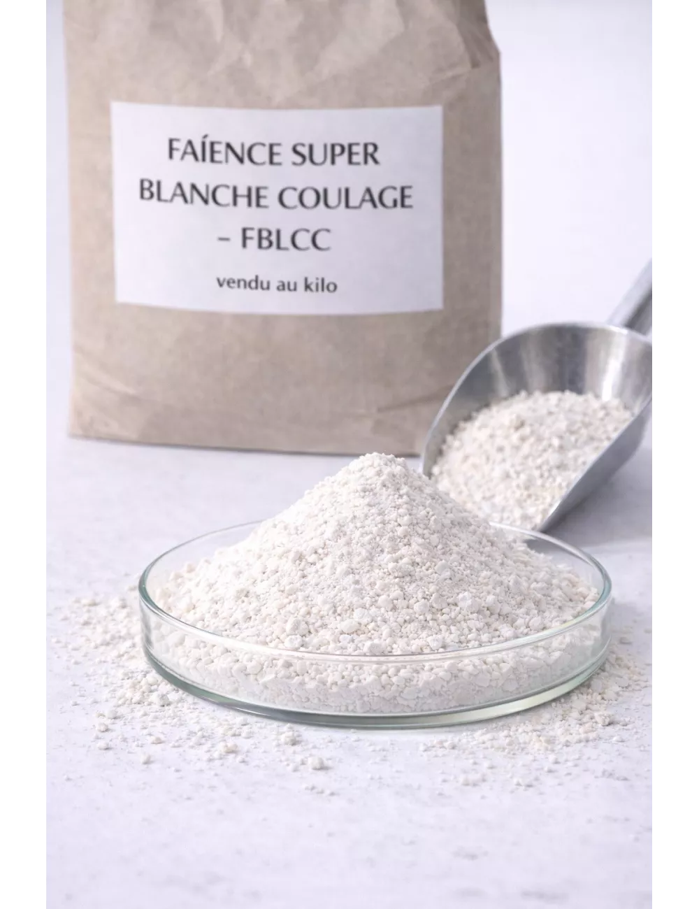 FAÏENCE SUPER BLANCHE COULAGE - FBLCC sac de 25 kg / vendu au kg