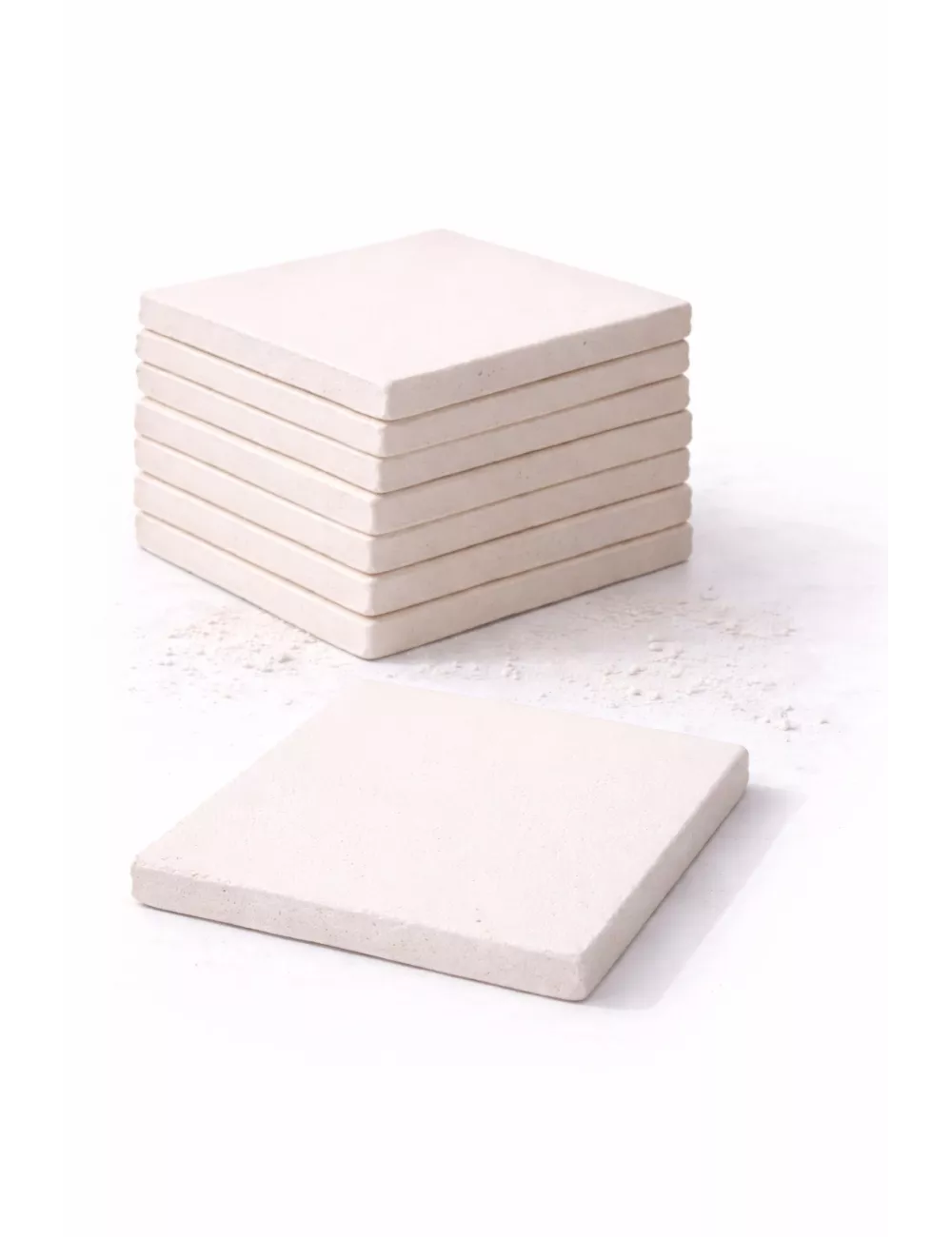 BISCUIT CARREAU FAÏENCE BLANC-CRÈME 100*100*7 MM