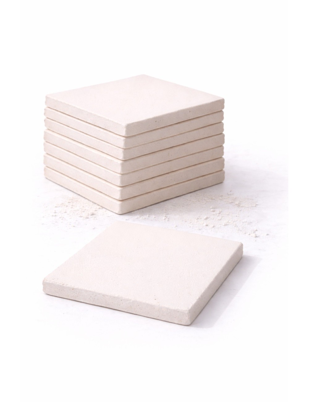 BISCUIT CARREAU FAÏENCE BLANC-CRÈME 150*150*5 MM