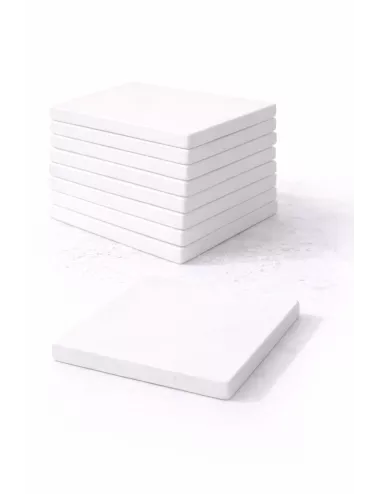 BISCUIT CARREAU PRESSE FAIENCE EXTRA BLANC 150*150*7 MM