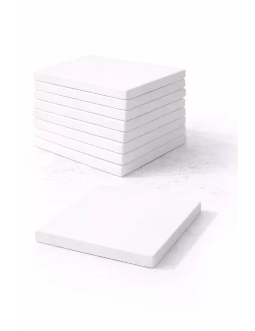 BISCUIT CARREAU PRESSE FAIENCE EXTRA BLANC 150*150*7 MM