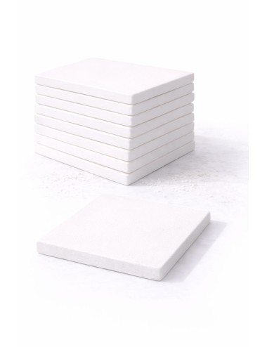 BISCUIT CARREAU PRESSE FAIENCE EXTRA BLANC 100*100*7 MM