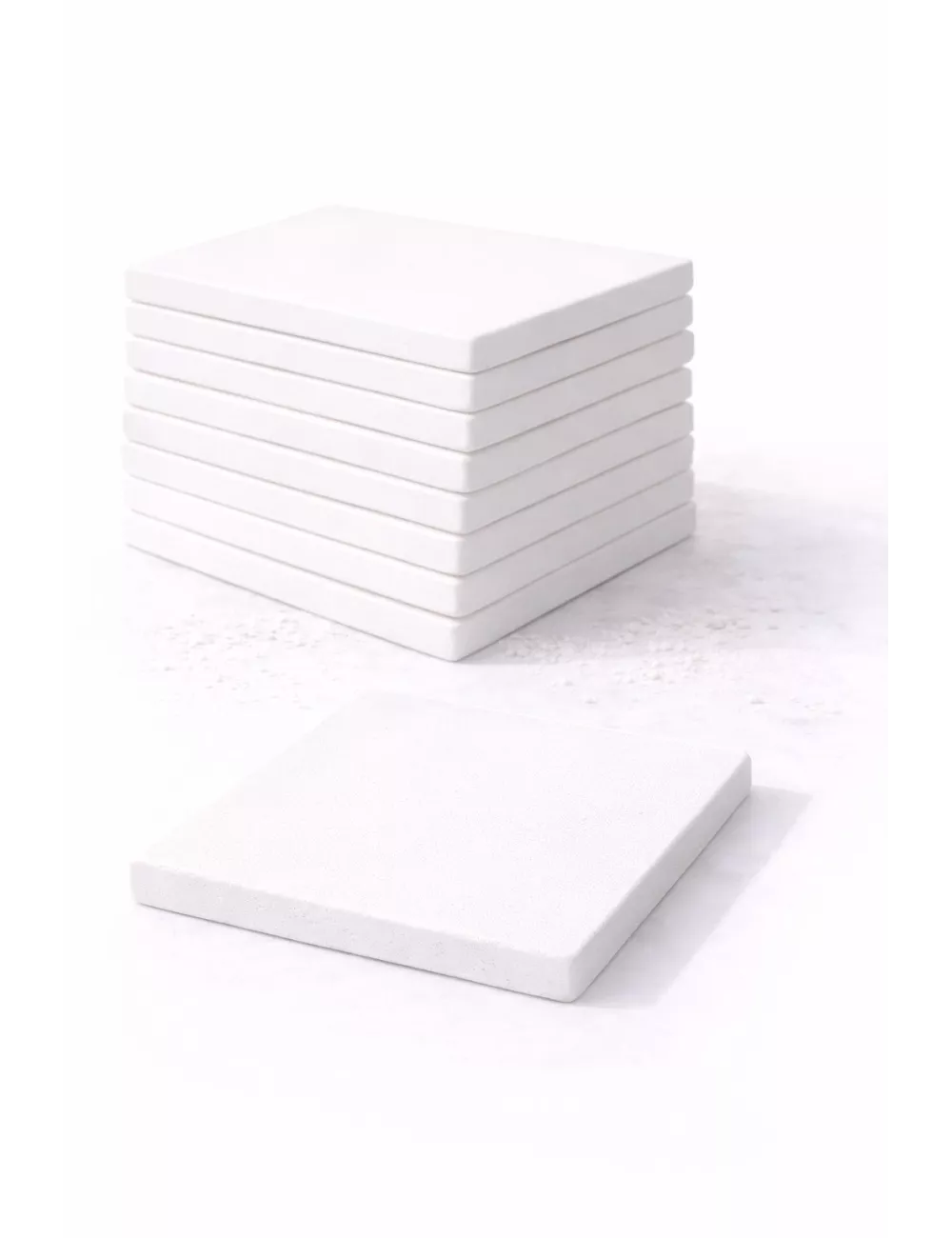 BISCUIT CARREAU PRESSE FAIENCE EXTRA BLANC 200*200*7 MM