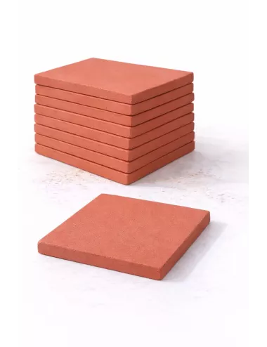 BISCUIT CARREAU PRESSE FAIENCE ROUGE 150*150*6.5 MM