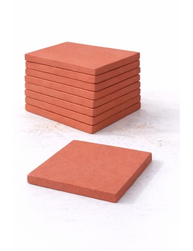 BISCUIT CARREAU PRESSE FAIENCE ROUGE  300*300*10 MM