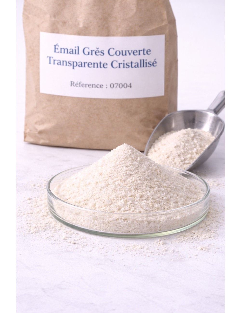 ÉMAIL GRÈS COUVERTE TRANSPARENTE CRISTALLISEÉ 07004