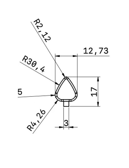 MIRETTE TUNGSTENE FIL COUPANT TRIANGULAIRE L16CM