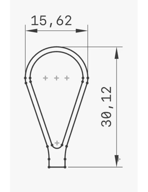 MIRETTE TUNGSTENE FIL COUPANT FORME GOUTTE L17.5CM