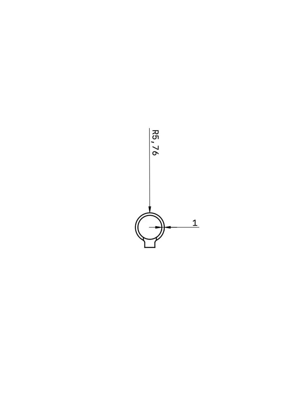 MIRETTE TUNGSTENE FIL COUPANT FORME RONDE L16 CM (Fin Stock)
