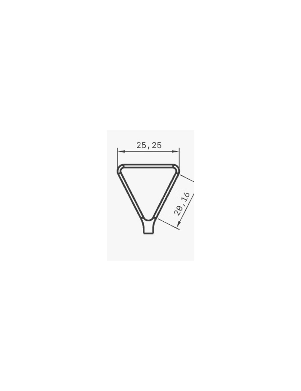 MIRETTE TUNGSTENE FIL COUPANT FORME TRIANGLE L17.5CM