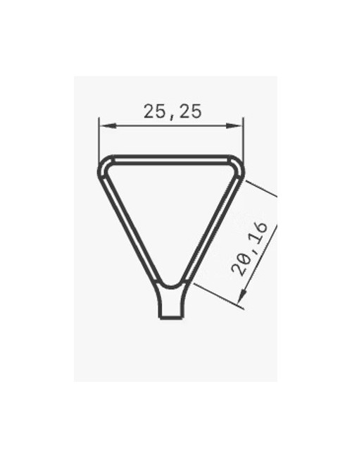MIRETTE TUNGSTENE FIL COUPANT FORME TRIANGLE L17.5CM