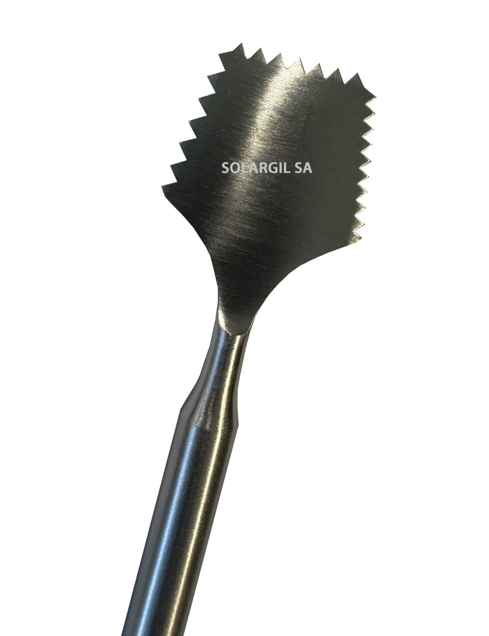 OUTIL INOX DOUBLE 200MM CRANTE GROS