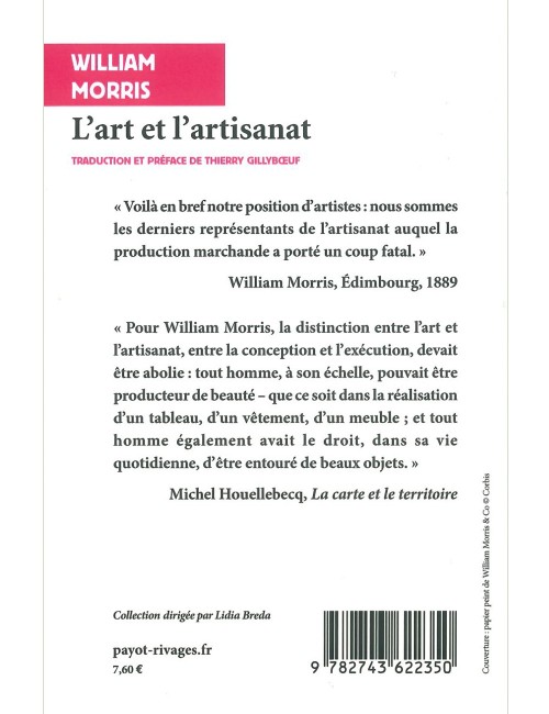 LIVRE L'ART ET L'ARTISANAT