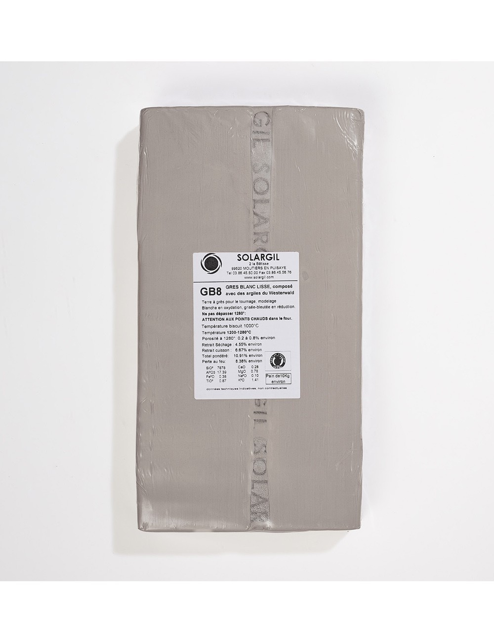 GRÈS BLANC LISSE - GB8 - 10 kg