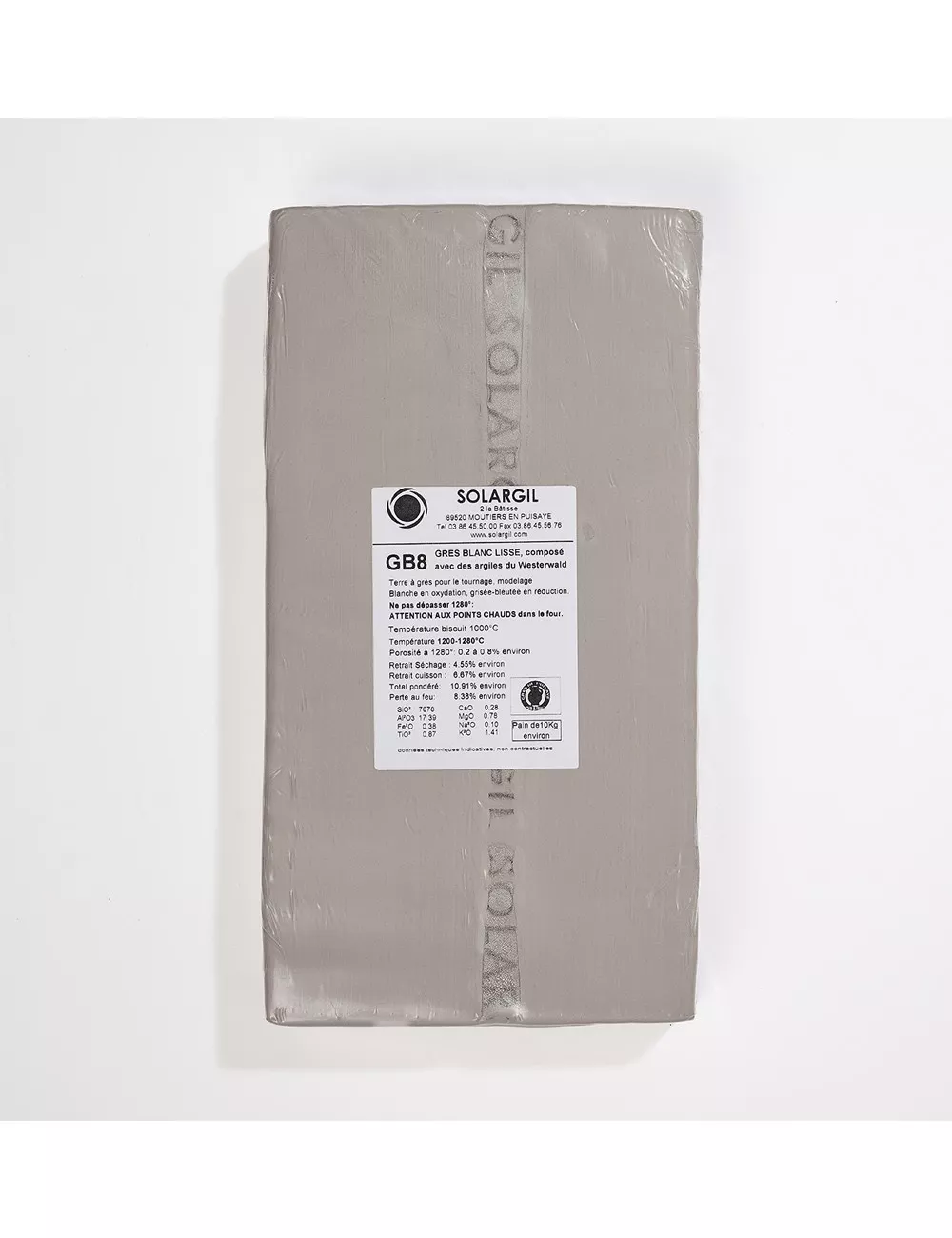 GRÈS BLANC LISSE - GB8 - 10 kg