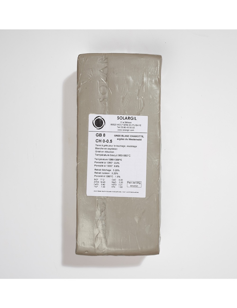 GRES BLANC CHAMOTTE 0-05 10KG GB8