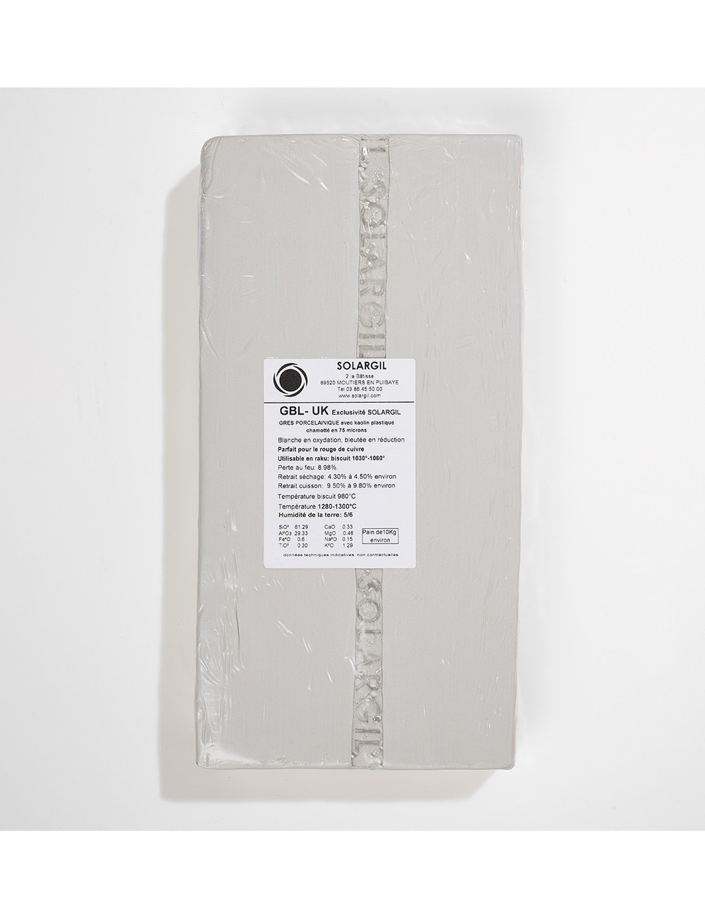 GRÈS BLANC PORCELAINIQUE LISSE - GBL UK - 10 kg