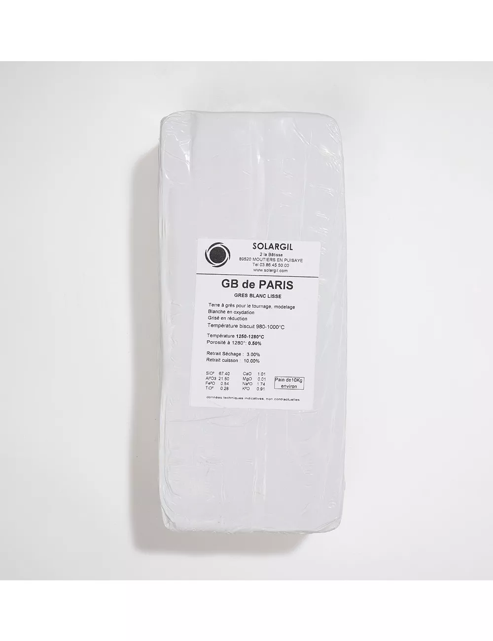 GRÈS EXTRA BLANC DE PARIS LISSE - GBPARIS - 10 kg