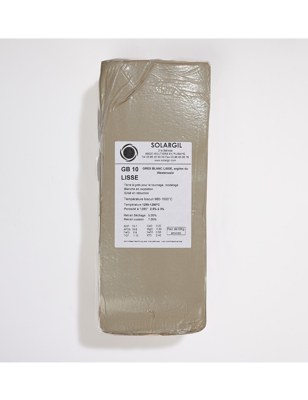 GRÈS BLANC LISSE - GB10 -10 kg