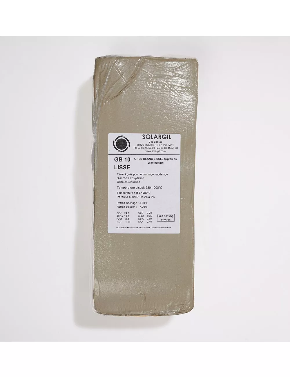 GRÈS BLANC LISSE - GB10 -10 kg