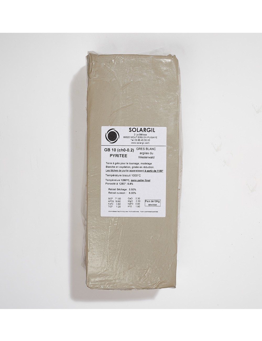 GRÈS BLANC PYRITÉ - GB10PY - 10 kg