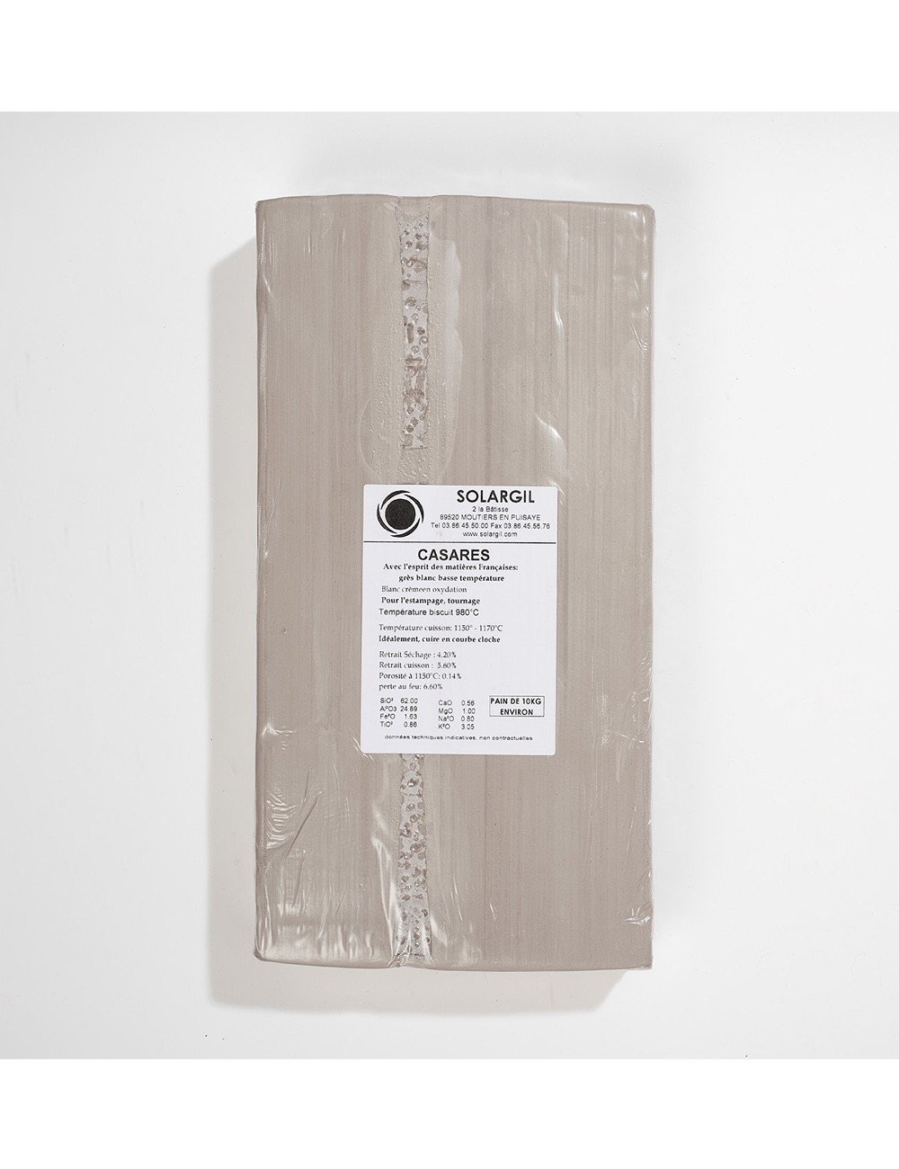 GRÈS BLANC LISSE - CASARES - 10 kg