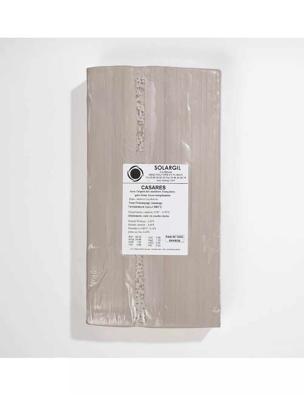 GRÈS BLANC LISSE - CASARES - 10 kg