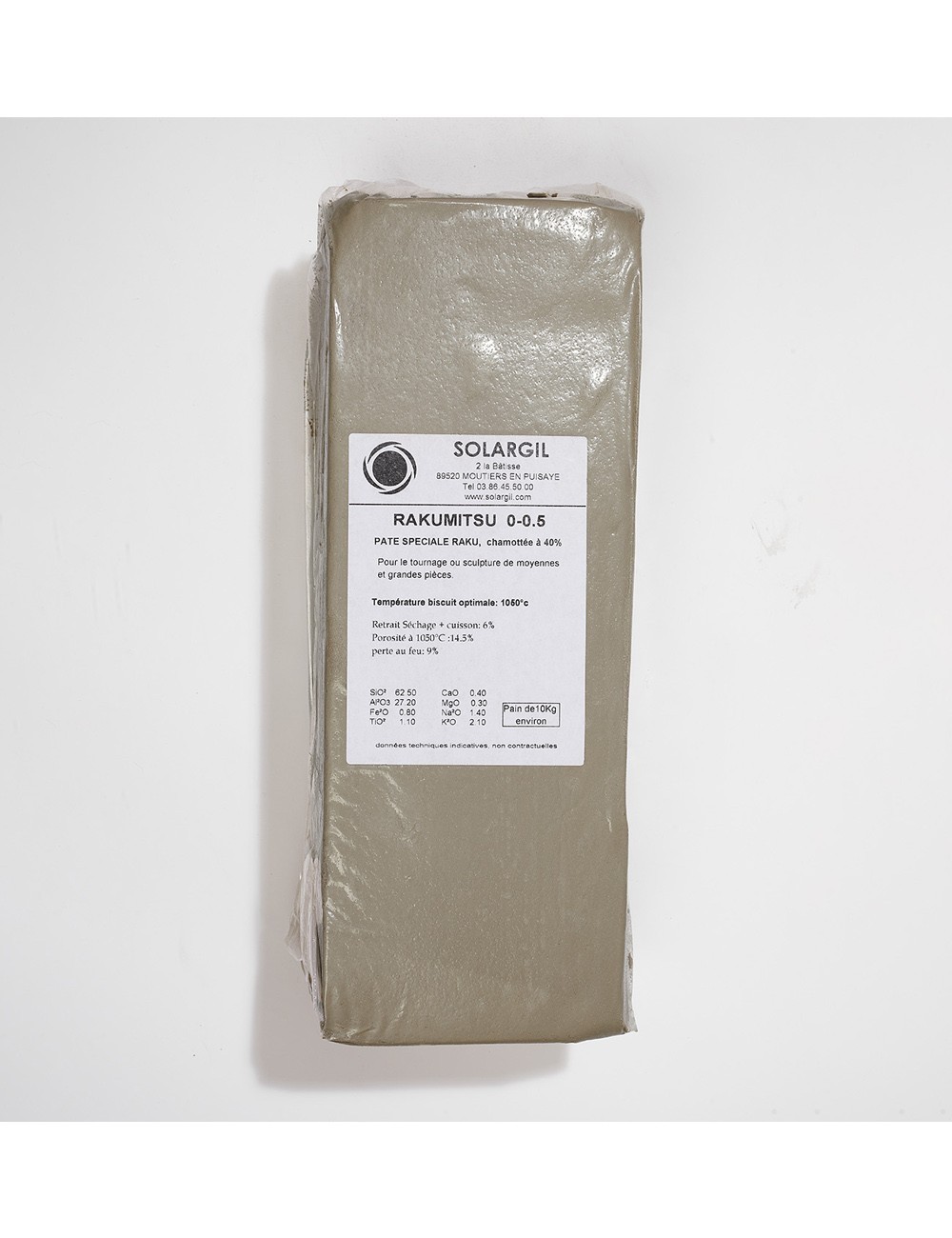 PÂTE BLANCHE RAKU MITSU CH. 0-0,5 - RAKUMITSU005 - 10 KG 