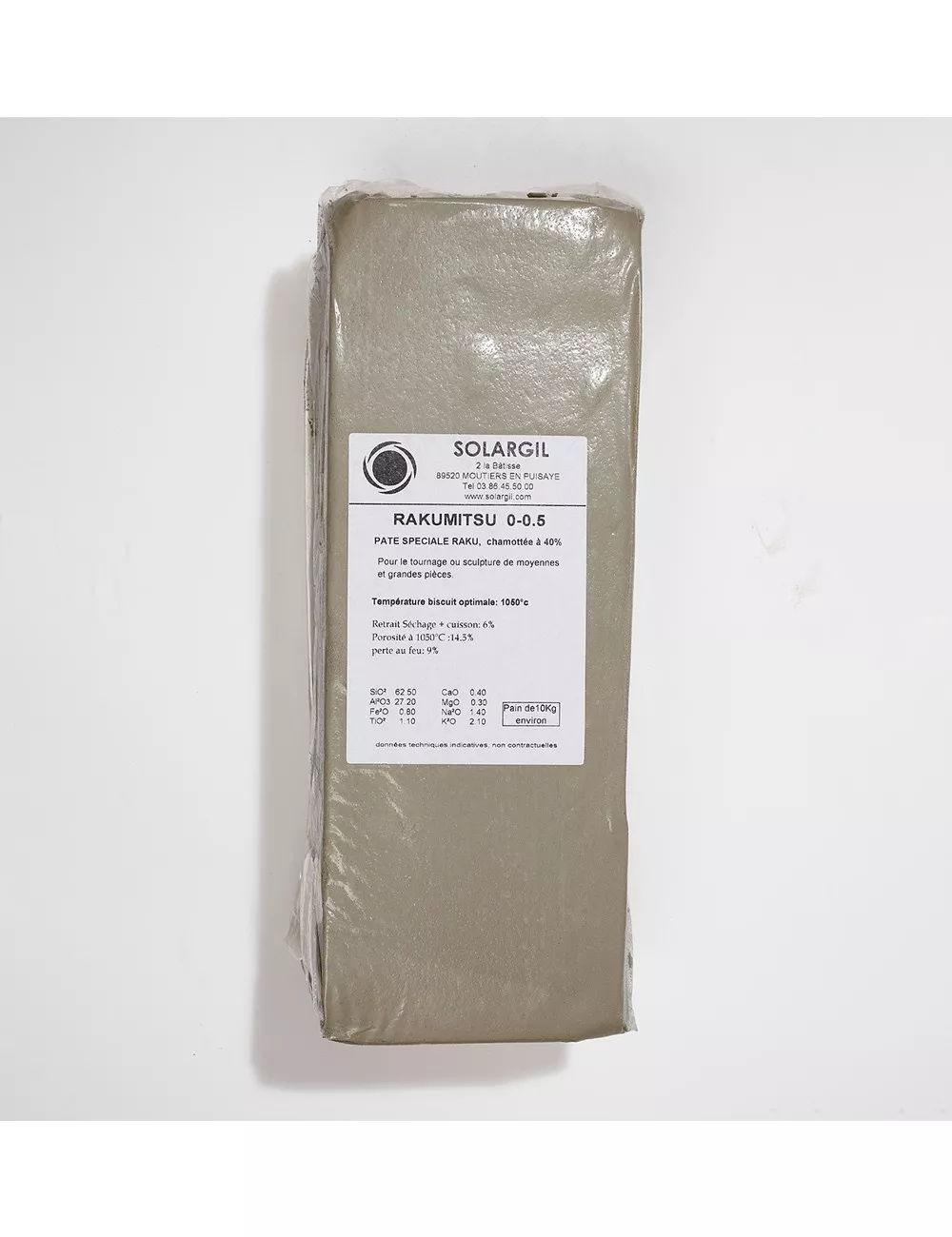 PÂTE BLANCHE RAKU MITSU CH. 0-0,5 - RAKUMITSU005 - 10 kg