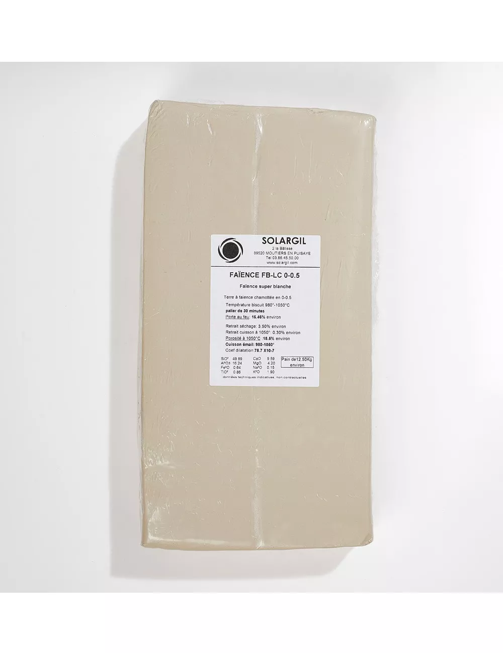 FAÏENCE SUPER BLANCHE CH. 0-0,5 - FBLC005 - 12,5 kg