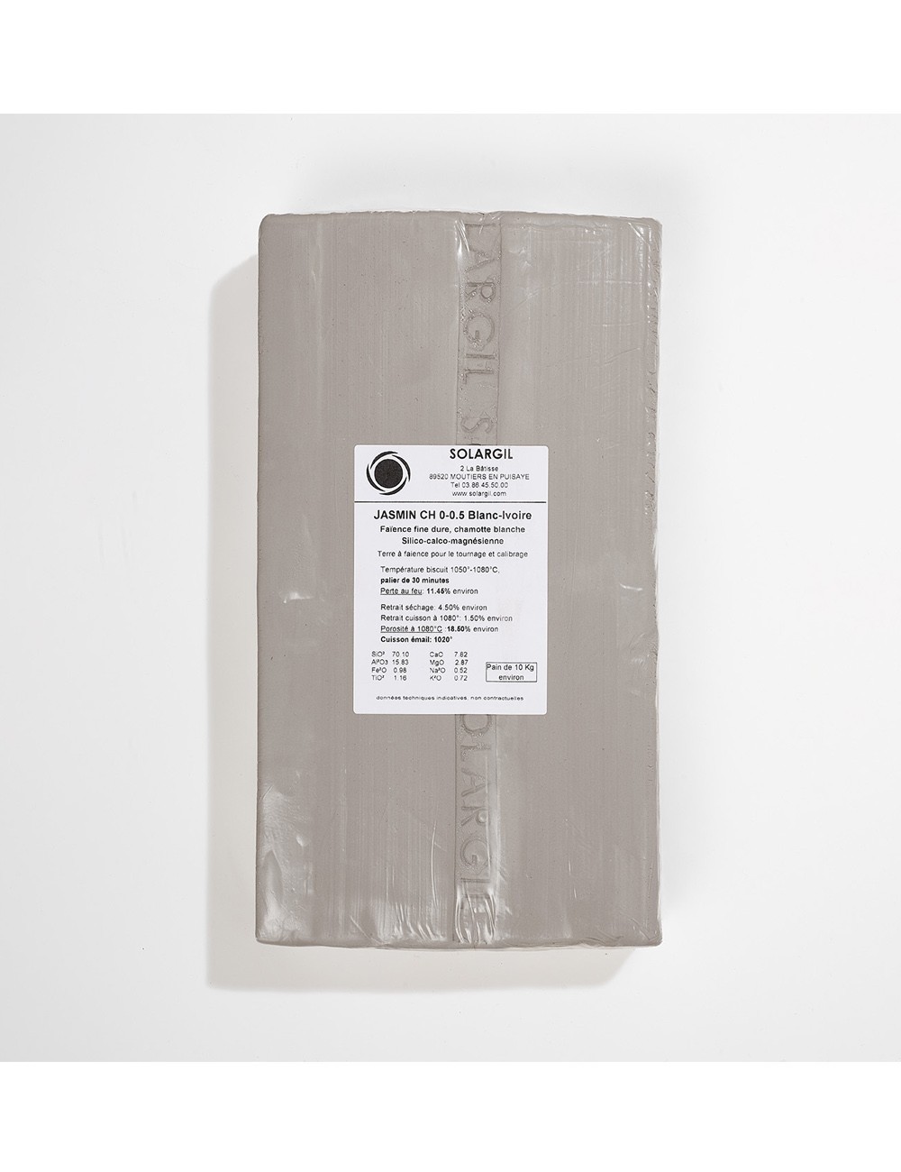 FAÏENCE BLANCHE IVOIRE CH. 0-0,5 - JASMIN05 - 10 KG
