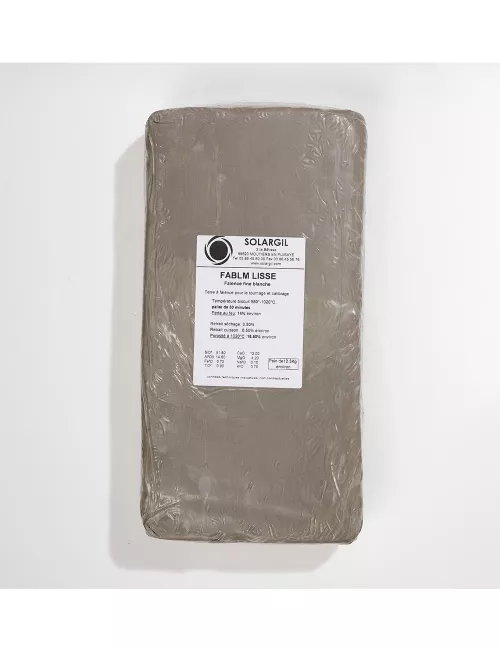 FAÏENCE BLANCHE LISSE - FABLM - 12,5 kg