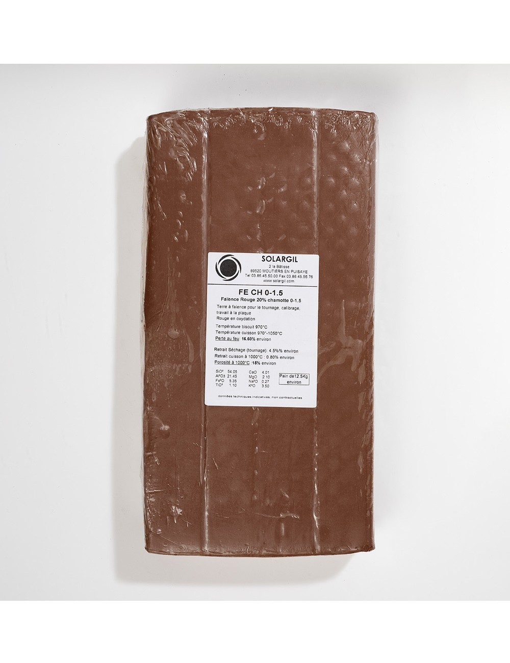 FAÏENCE ROUGE CH. 0-1,5 - FE0125 - 12,5 KG