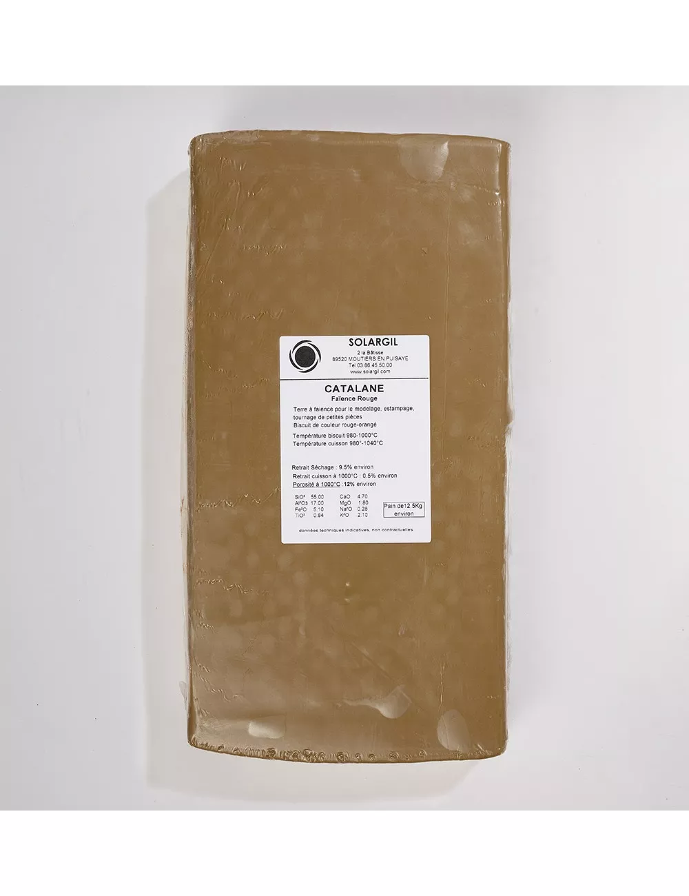 FAÏENCE ROUGE LISSE - CATALANE - 12,5 kg