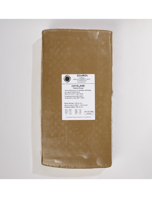 FAÏENCE ROUGE LISSE - CATALANE - 12,5 KG