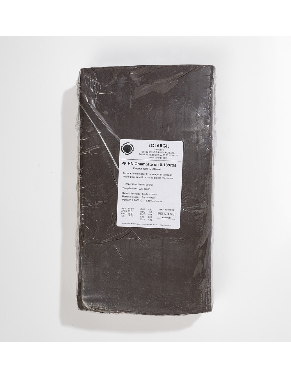 FAIENCE ULTRA NOIRE PFHN CHAMOTTEE 0-1 12.5KG