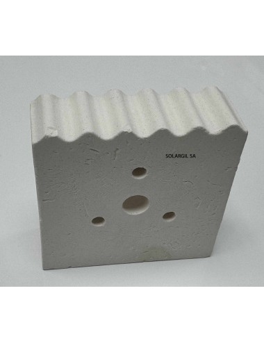 SUPPORT REFRACTAIRE CORDIERITE 60X60X15MM  3 TROUS