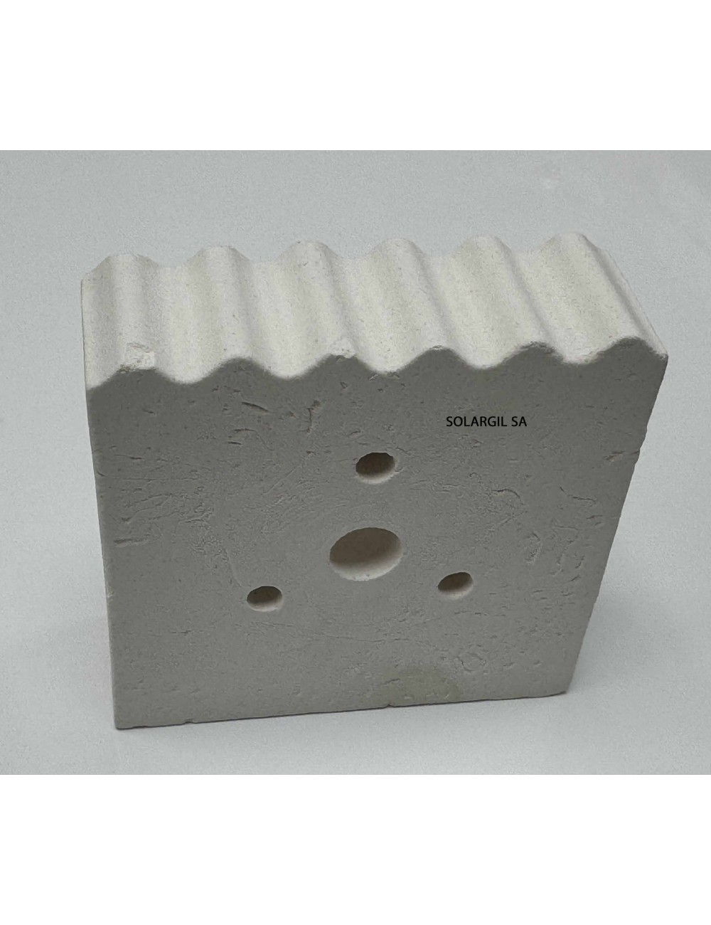 SUPPORT REFRACTAIRE CORDIERITE 60X60X15MM  3 TROUS