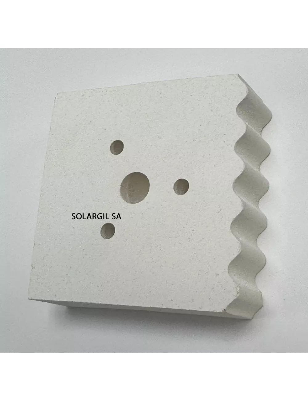 SUPPORT REFRACTAIRE CORDIERITE 60X60X15MM  3 TROUS