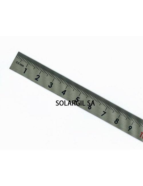 REGLET INOX SIMPLE FACE L. 300 MM