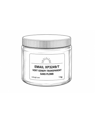 EMAIL XP3249/T VERT GENEPI TRANSPARENT SANS PLOMB